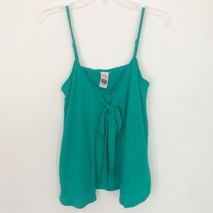 NWOT Love on A Hanger Green Spaghetti Strap Top